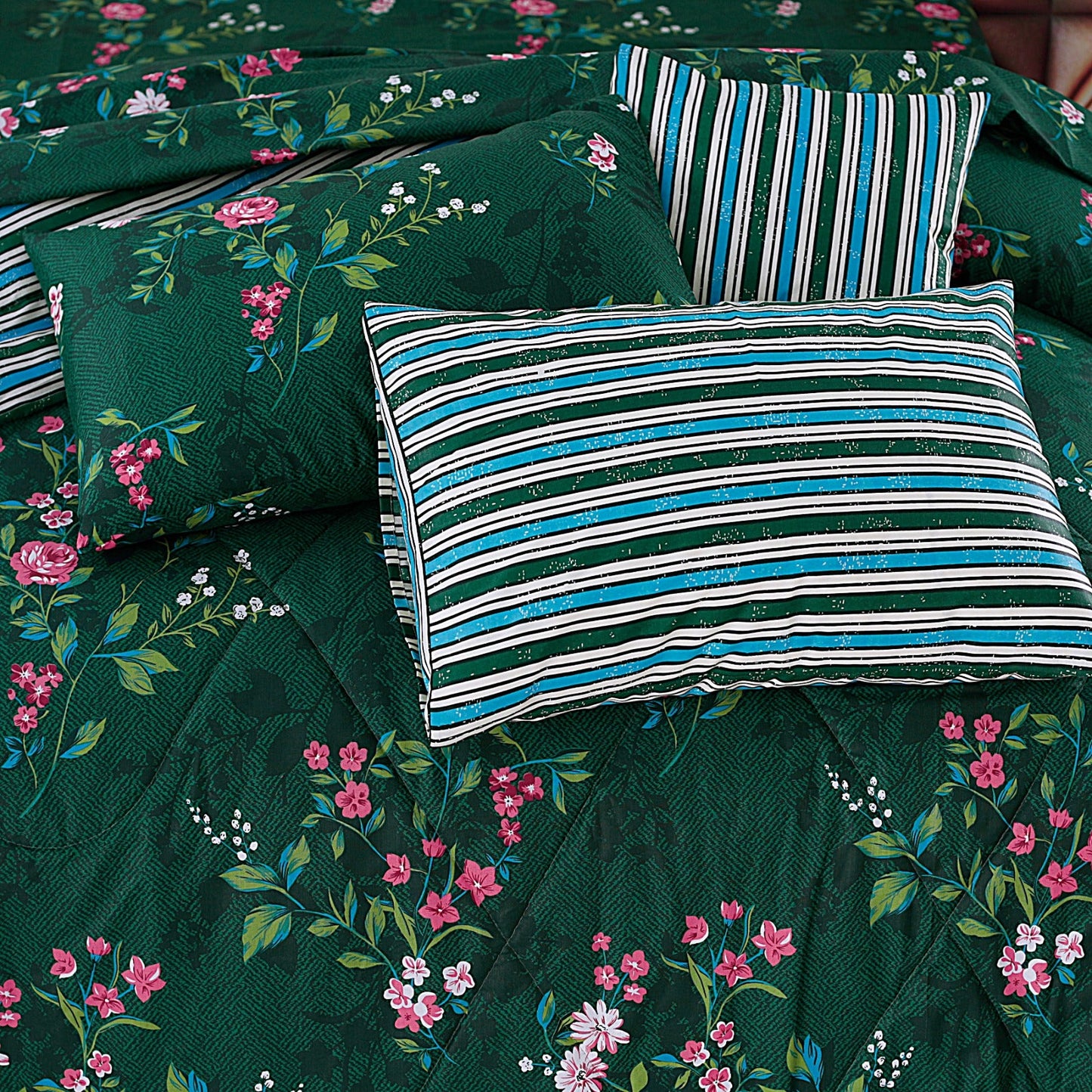7Pcs Comforter Set King Size Design KCC 39